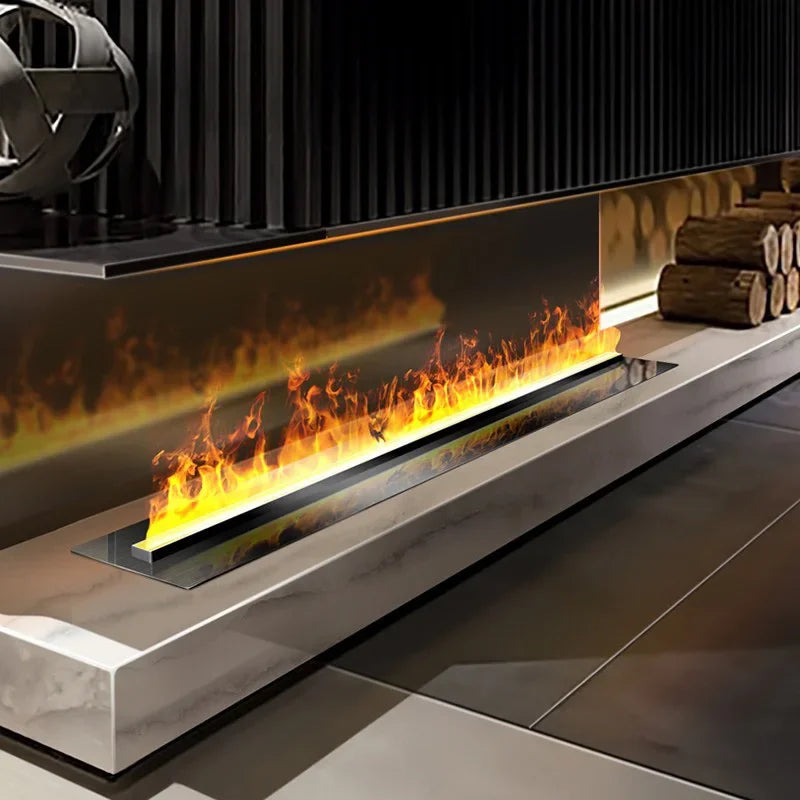 3D Atomizing Fireplace For Living Room Multi-color Fake Flame Electronic Remote Control Water Steam