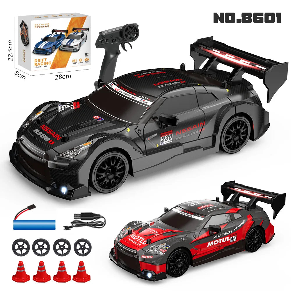 1:24 High Speed RC Drift Vehicle Cars Mustang 4WD Remote Control Racing Car Gift Toy