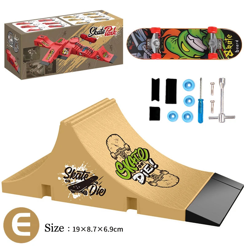 Children Finger Sports Toys Finger Skateboard Game Park Site Set Gift Toys