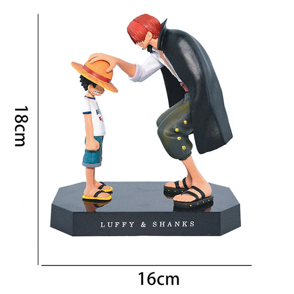 18cm One Piece Anime Figure Four Emperors Shanks Straw Hat Luffy Action Figure
