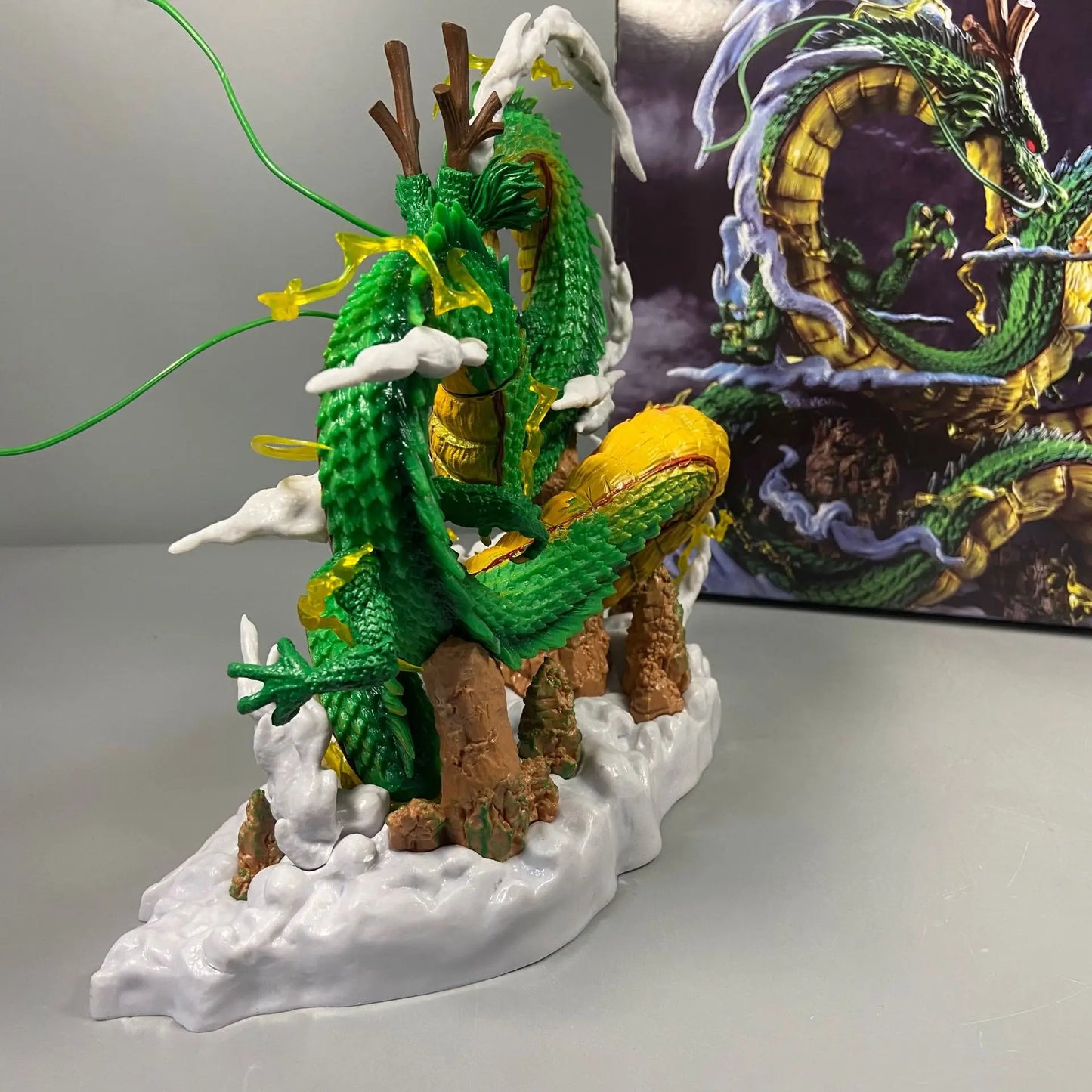 24cm Dragon Ball Anime Figure Shenron Figure Goku And Shenron Figurine Model Pvc Doll Collection Toy