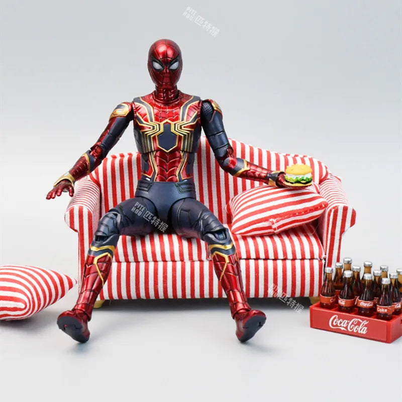 Spider Man No Way Home Action Figure Peter Parker Gold Black Red Model  Adult Collectible Toy