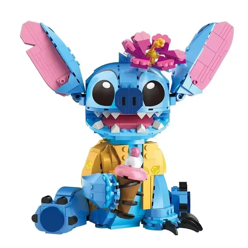 New Stitch Angel CP Building Blocks 2025 - Large Piece Cartoon Toys with Moving Ears Gift for Birthday