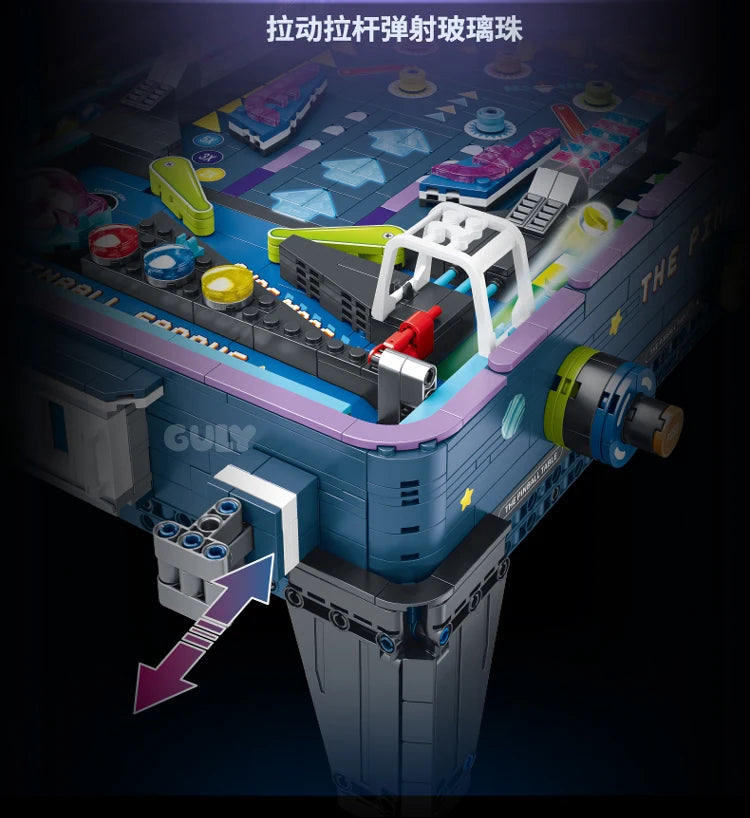 60526 MOC Idea Game Machine Pinball Table Building Blocks Bricks Assembling DIY Toys for Christmas Gift Set