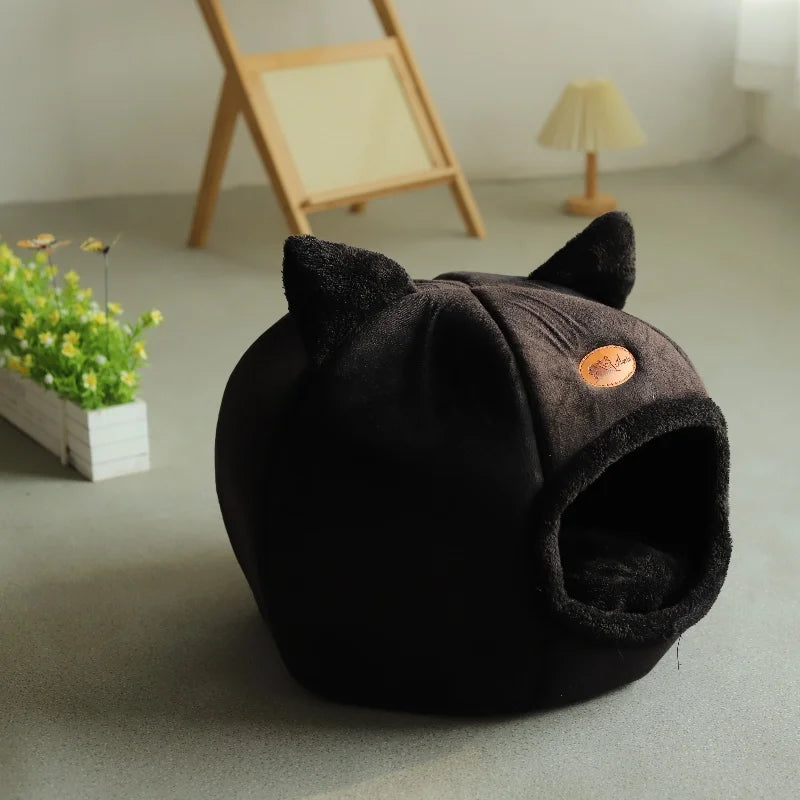 New Deep Sleep Comfort Cat Bed Iittle Mat Basket Cave Nest