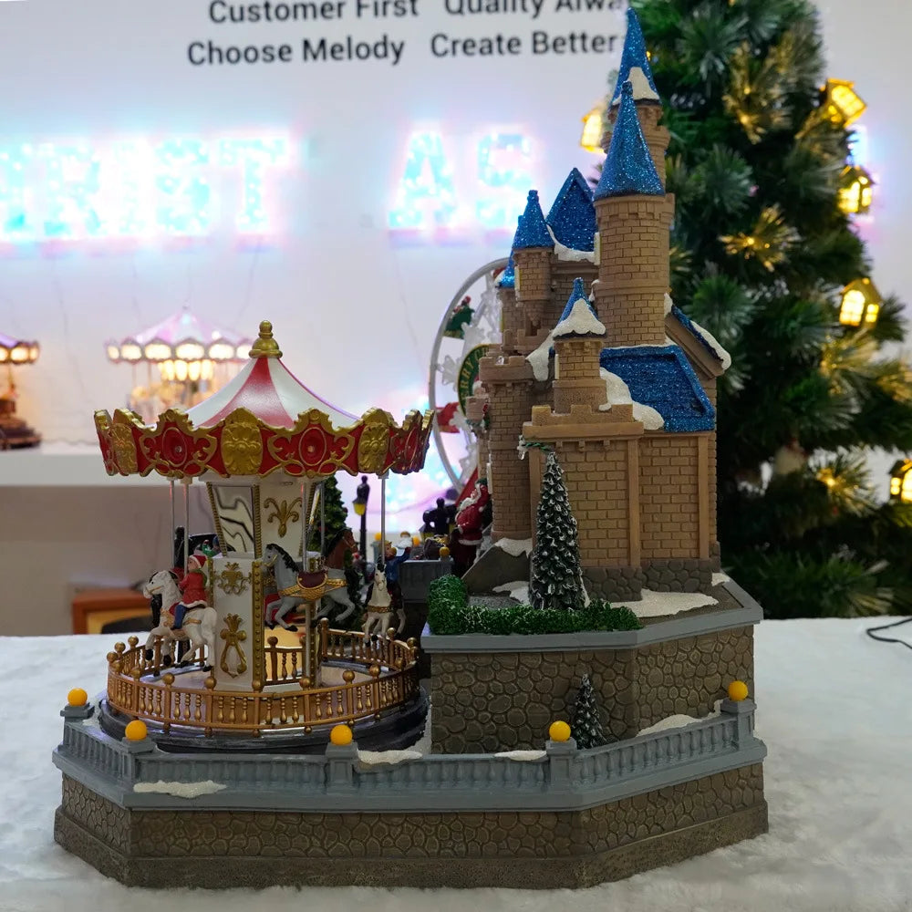 Music house European castle amusement park Christmas decorations holiday gifts ornaments lanterns lighting fixtures