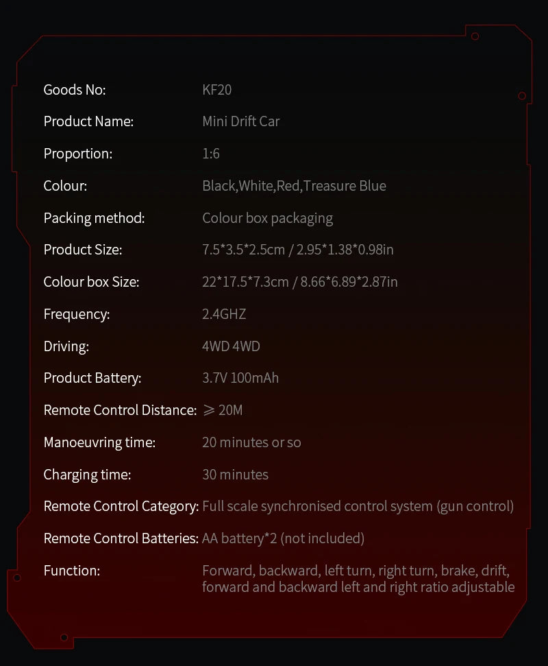 2025 New Kf20 1:64 Drift Rc Car Full Proportions Desk Competition Toy Ideal Gifts