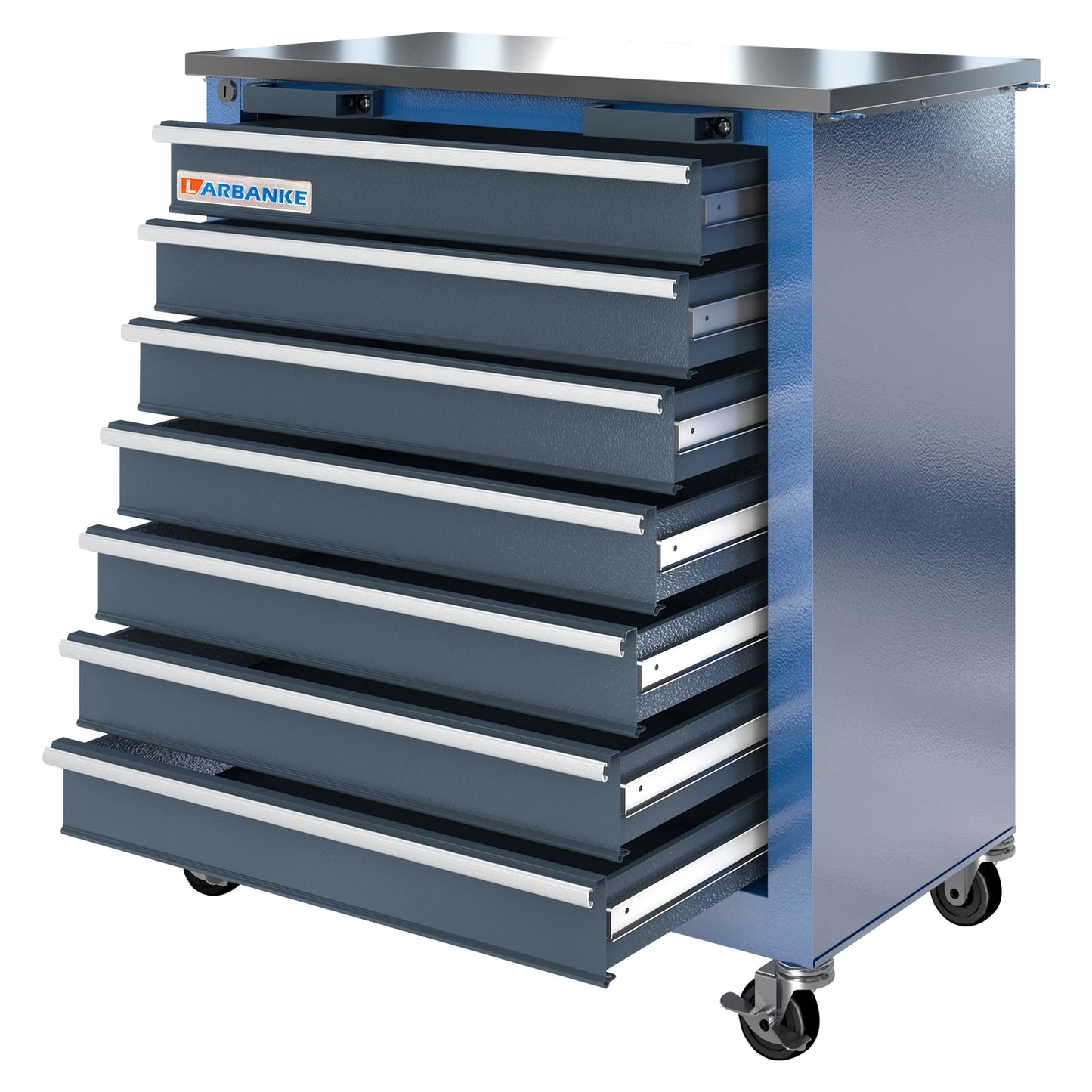 7-Drawer Rolling Tool Chest Toolbox,with 360° Lockable Wheels and Padded Feet,can be Combined Storage System with Tool Chest
