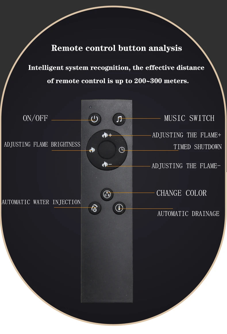 Water Vapor Fireplace Germicidal UV Lamps Customized 3D Flame Electric Fireplace Tv Stand