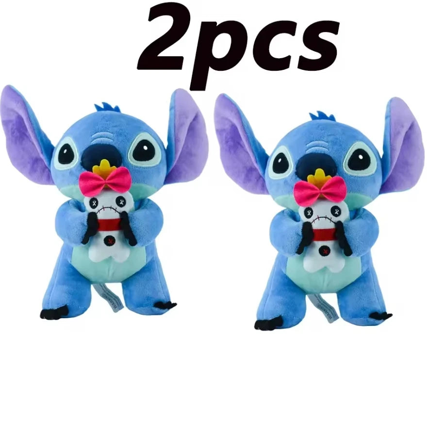 12cm 20cm 25cm Stitch Stuffed Plush Models Cartoon Dolls Anime Toys