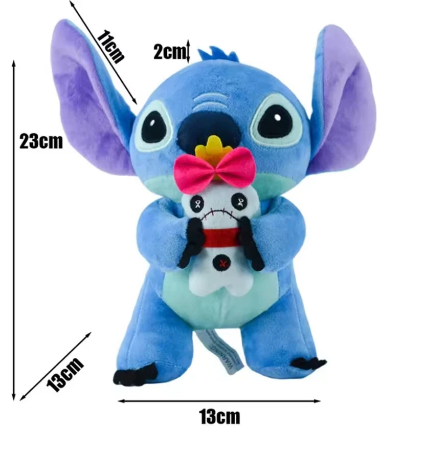 12cm 20cm 25cm Stitch Stuffed Plush Models Cartoon Dolls Anime Toys