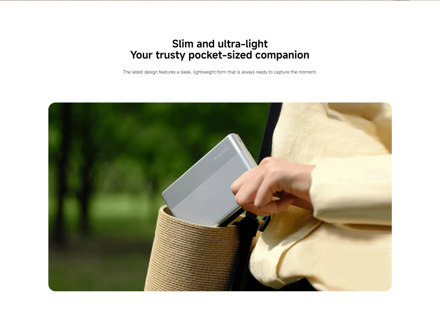 Xiaomi Portable Photo Printer 1S Bluetooth Thermal Print ZINK Inkless Technology Wireless