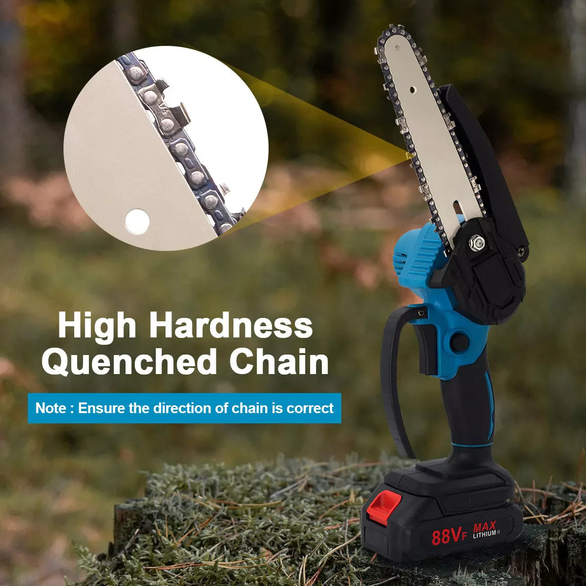 8 inch Mini Cordless Woodworking Handheld Garden Electric Saw Cutting Power Tool Makita 21V Battery