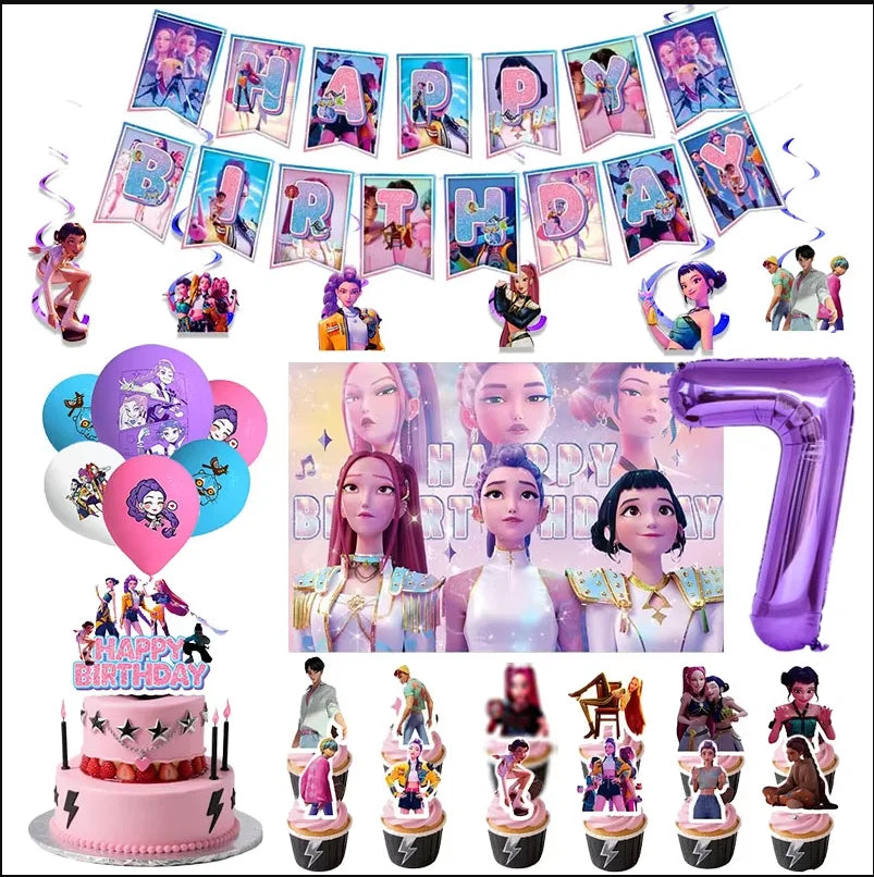 Kpop Demon Hunter Birthday Gift Bag Paper Box Party Favors Goodie Filler Candy Box Storage Party Supplies