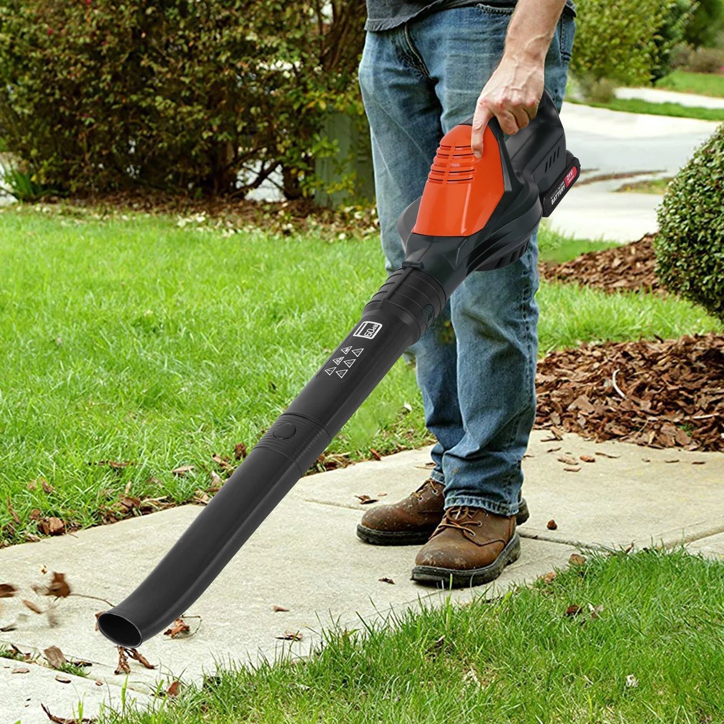 Cordless Leaf Blower 16500RPM Portable Leaf Shredder Lightweight