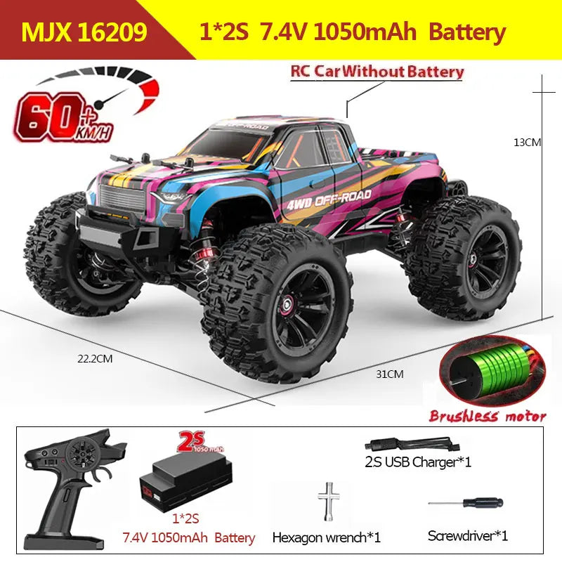 Hyper Go MJX 4WD RC Car 70KM/H Brushless  RC Racing Car Remote Control Cars Off-Road Truck Toys