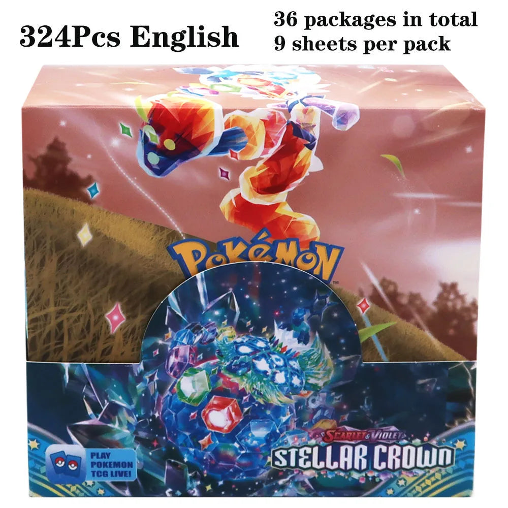 324pcs Pokemon TCG: Sword & Shield-Fusion Strike Booster Display Box (36 Packs) Board Game Card DESTINED RIVALS Stellar Crown