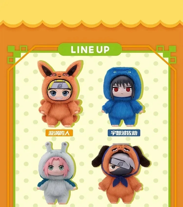 Toptoy Naruto Shippuden Beast Party Series Vinyl Figure Plush-Like Texture Blind Box Chibi Kakashi Sasuke Collectible
