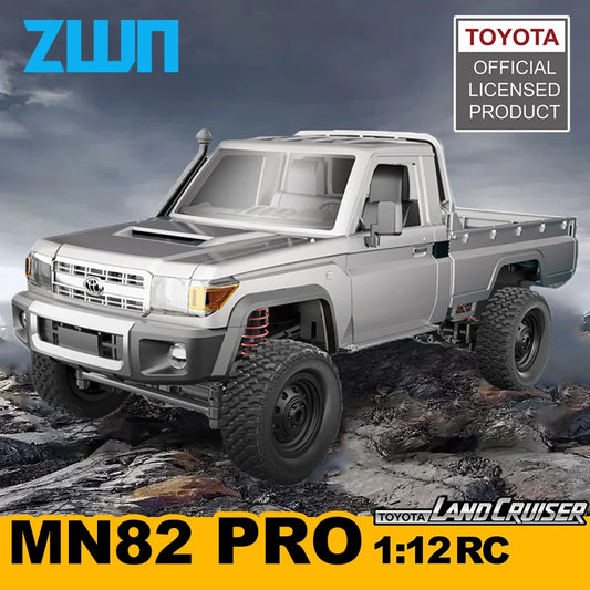 1:12 Full Scale RC CAR MN82 PRO Controllable Headlights 2.4G 4WD Off-Road Car Pick Up Truck Toy for Kids Gifts