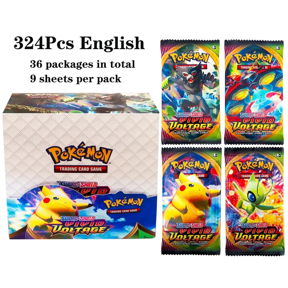 324pcs Pokemon TCG: Sword & Shield-Fusion Strike Booster Display Box (36 Packs) Board Game Card DESTINED RIVALS Stellar Crown