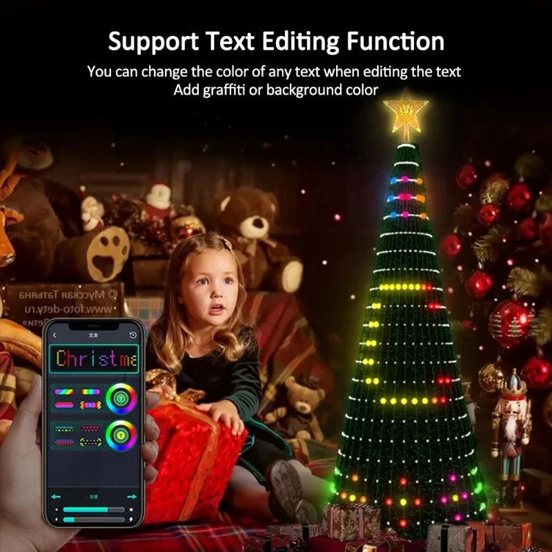 Christmas Tree Star Lights Smart RGB with Remote Timer Music Sync Bluetooth App Controlled