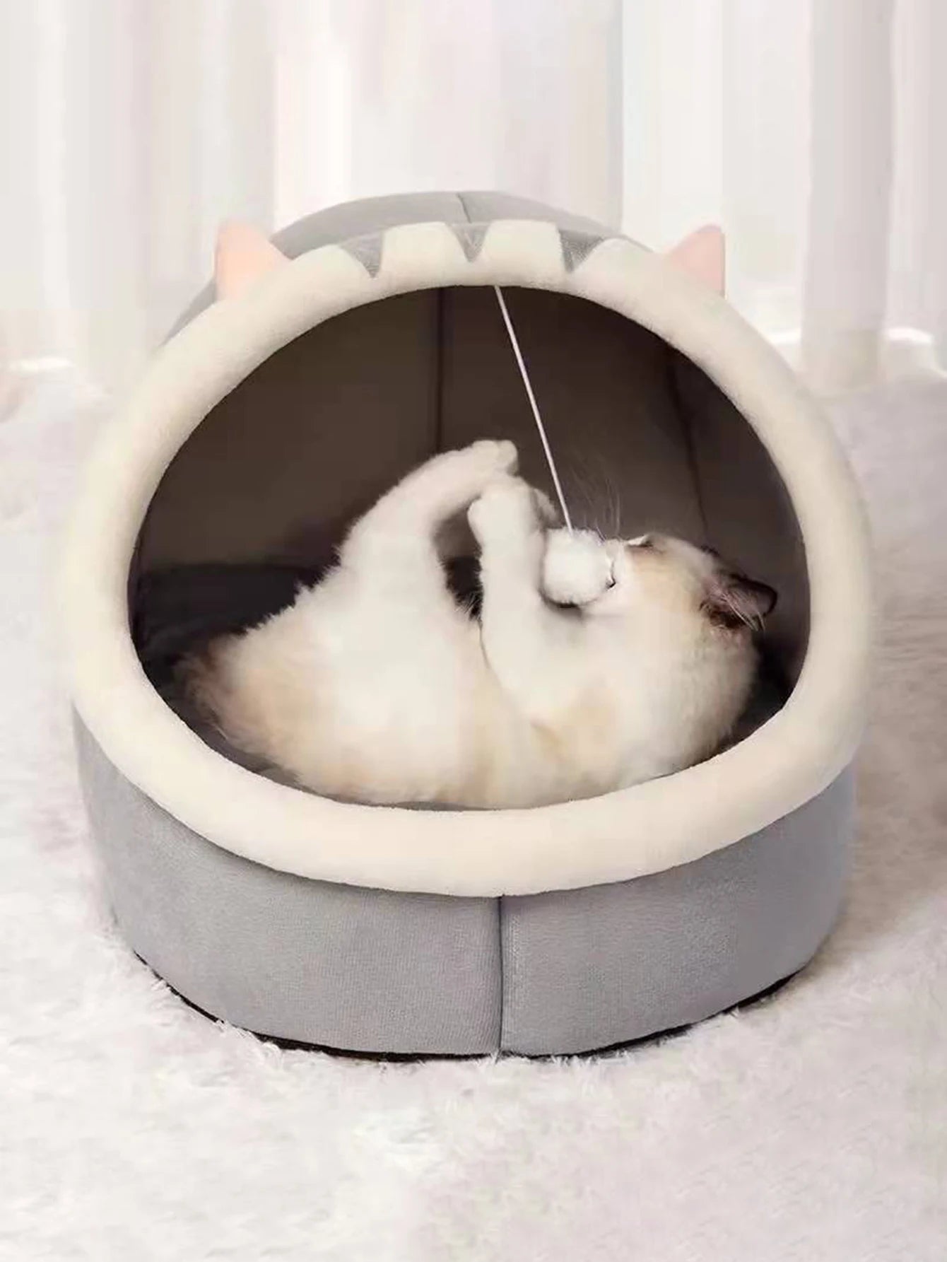 1PC Warm Winter Four Seasons Universal Semi-Closed Cute Comfortable Cat Nest Bed