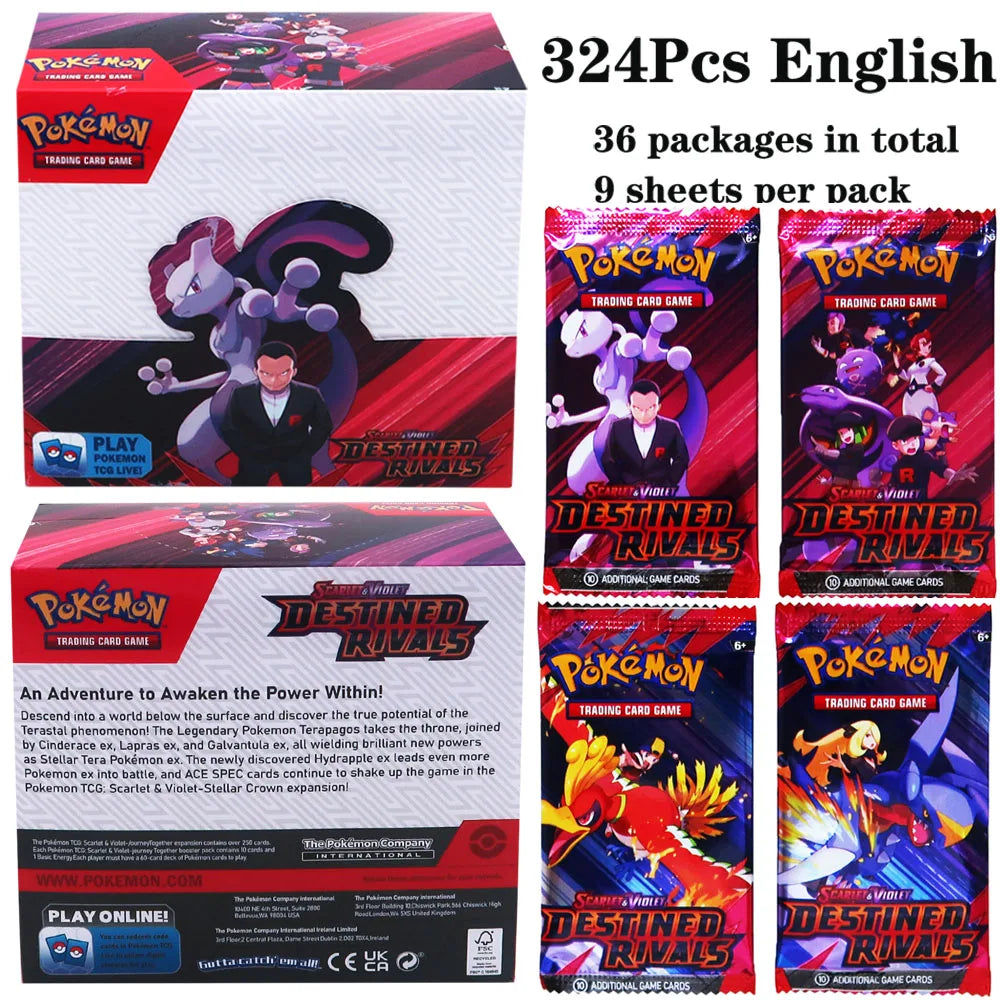 324pcs Pokemon TCG: Sword & Shield-Fusion Strike Booster Display Box (36 Packs) Board Game Card DESTINED RIVALS Stellar Crown