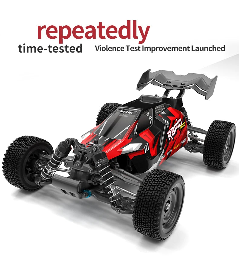 70KM/H Professional RC Car: Brushless Motor, 1:16 Scale 4WD High-Speed Off-road Climbing Vehicle W LED Light