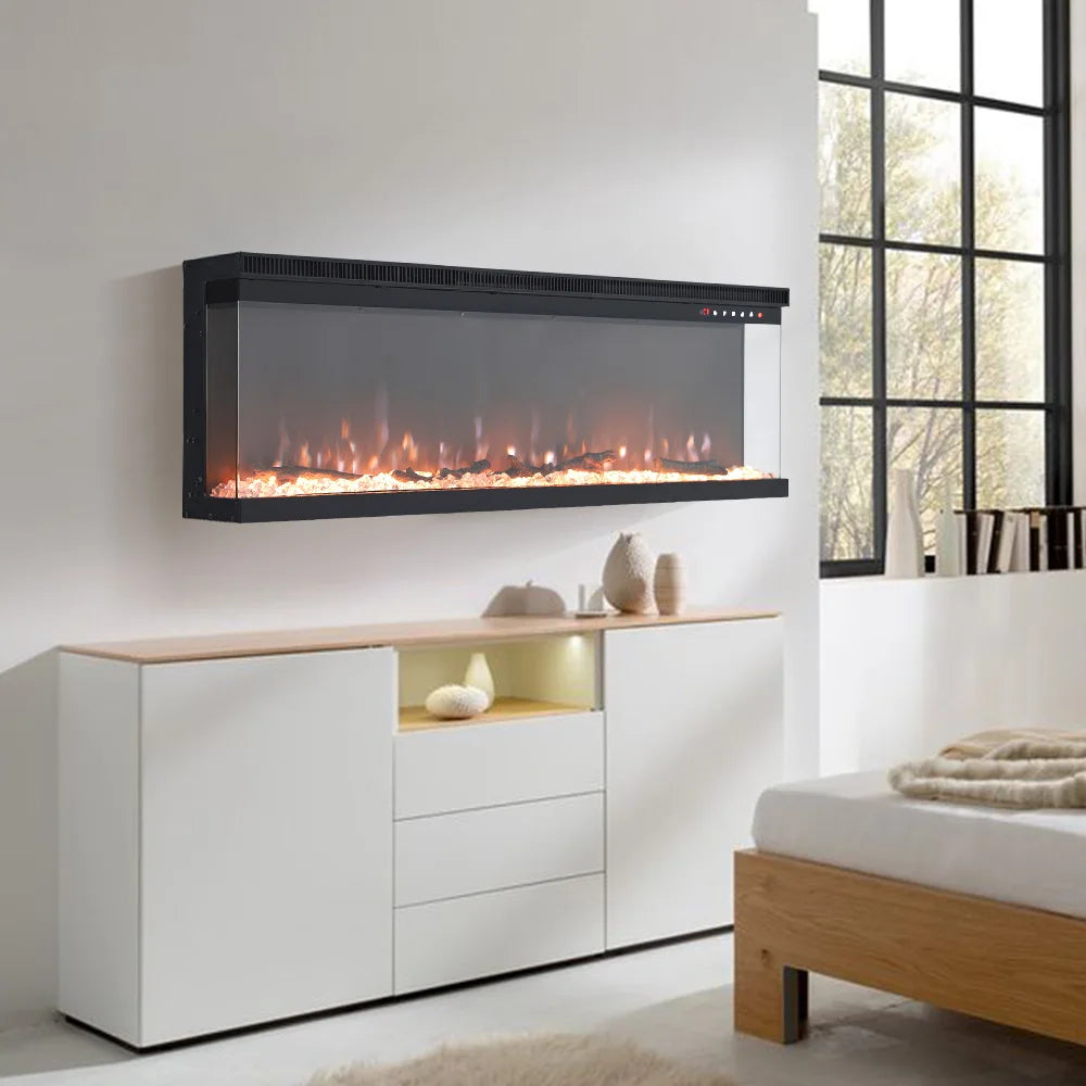 Recessed/Freestanding Electric Fireplace Wall Mounted Home Decoration Multi Size With Remote