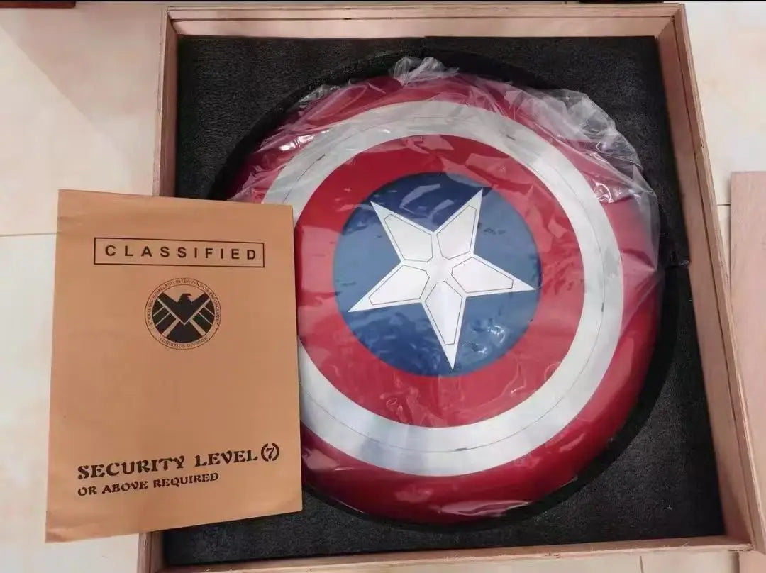 Cattoys Marvel Captain America 1:1 Full-Metal Vibranium Shield Model Shield - Cosplay & Party Prop, Collectible Model