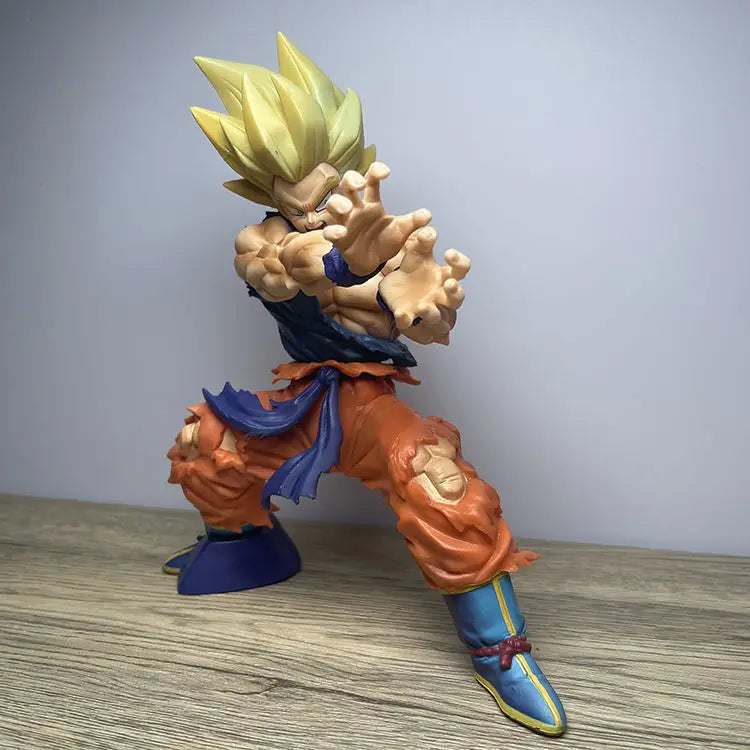 Dragon Ball Z Son Goku Battle Damage Shockwave Manga Statue Pvc Action Figurine Collectible Model Doll Toys Gift