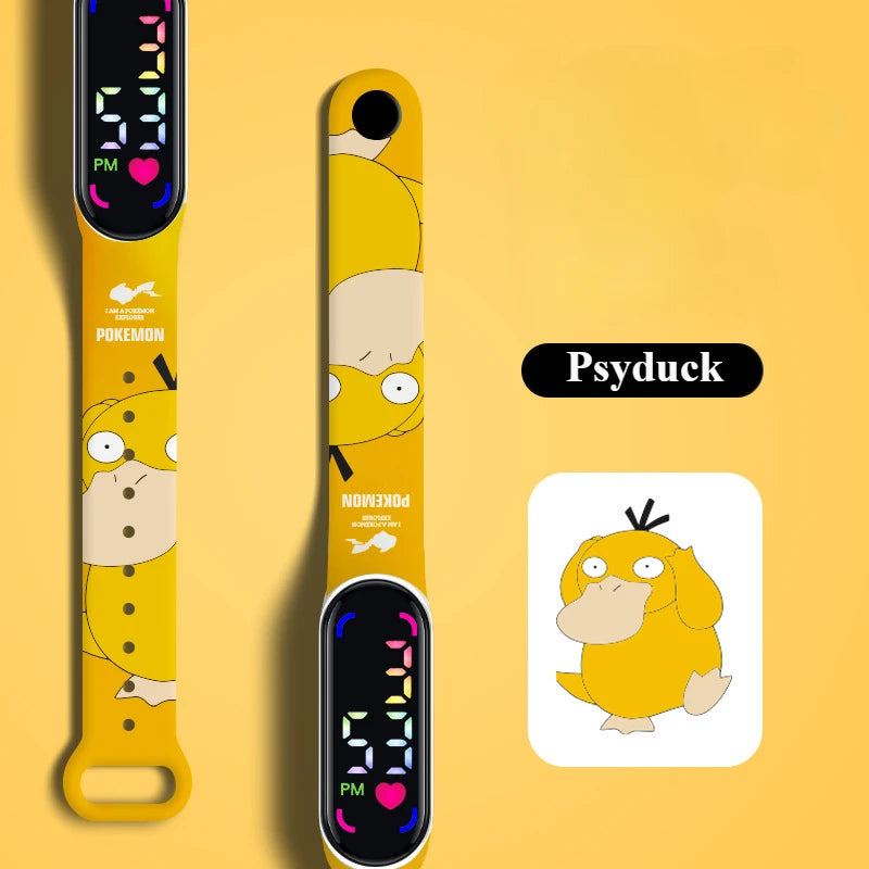 Pokemon Watch Pikachu Gengar, LED Digital Waterproof Watch for Kids