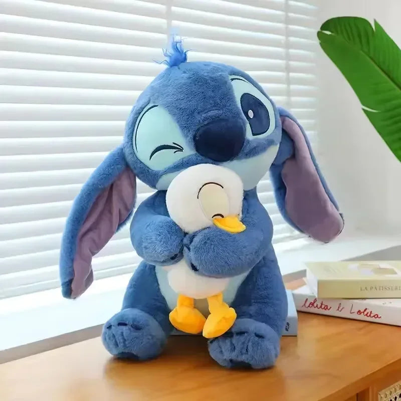 New Disney 20cm Plush Doll Stitch Lilo Cute Duck Stuffed Toy Children's Birthday Gift
