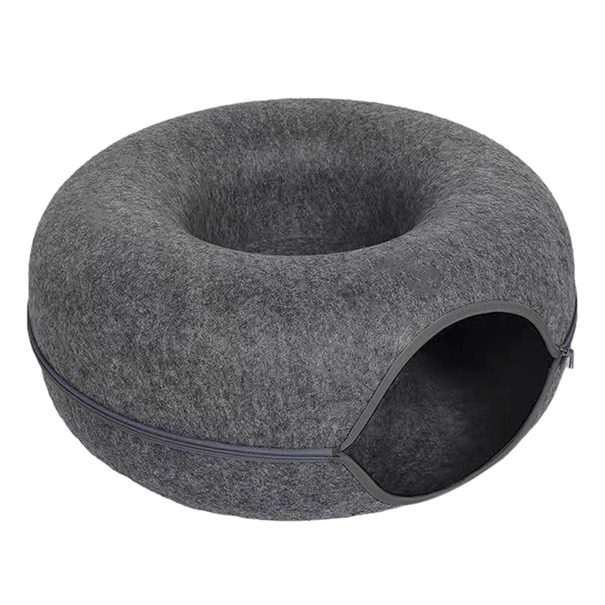 Interactive Round Small Cat Tunnel Nest Felt Kittens Bed House Scratcher