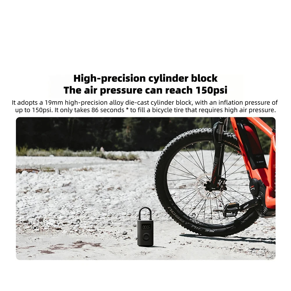 New Xiaomi Mijia Inflatable Air Compressor 2D 2000mAh Portable Inflator Air Pump For Bicycle, Car, Motorcycle
