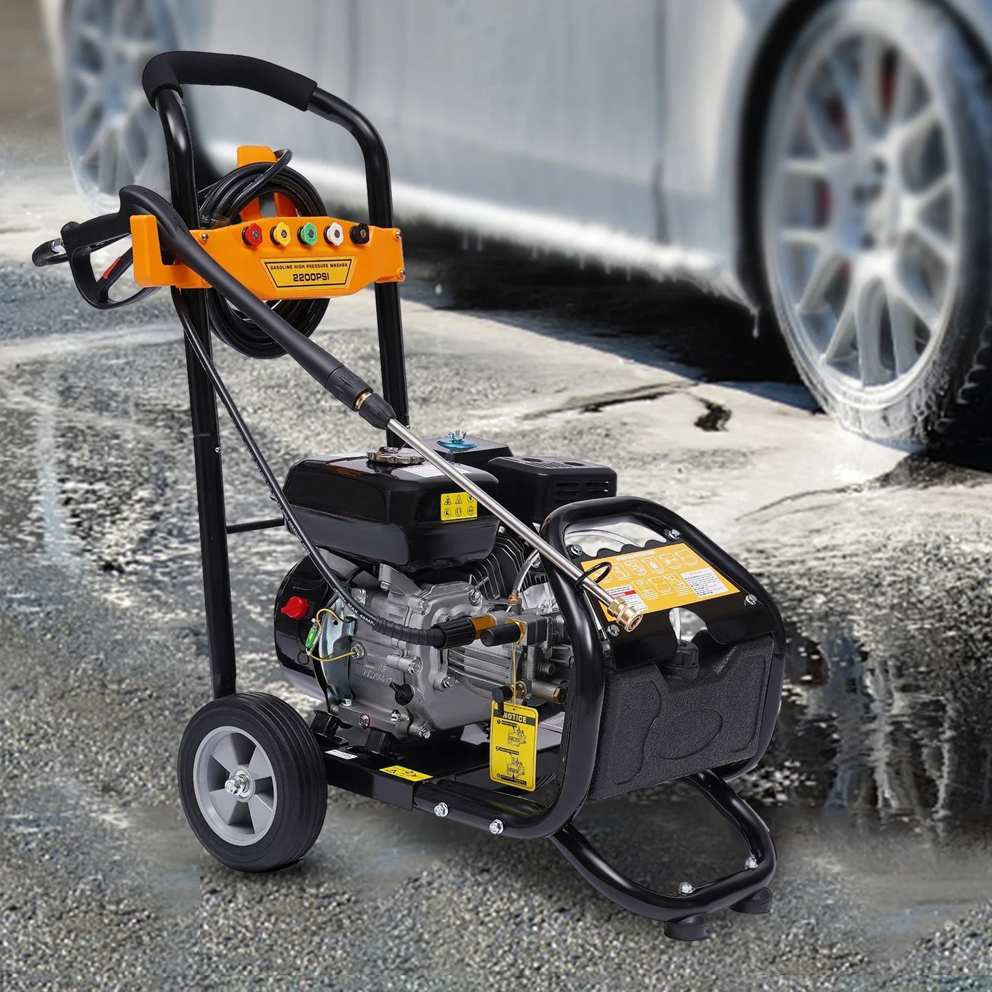 High Pressure Washer 7.5Horsepower 150Bar Gun Cleaning Machine w/ 5Nozzles Complete Kit