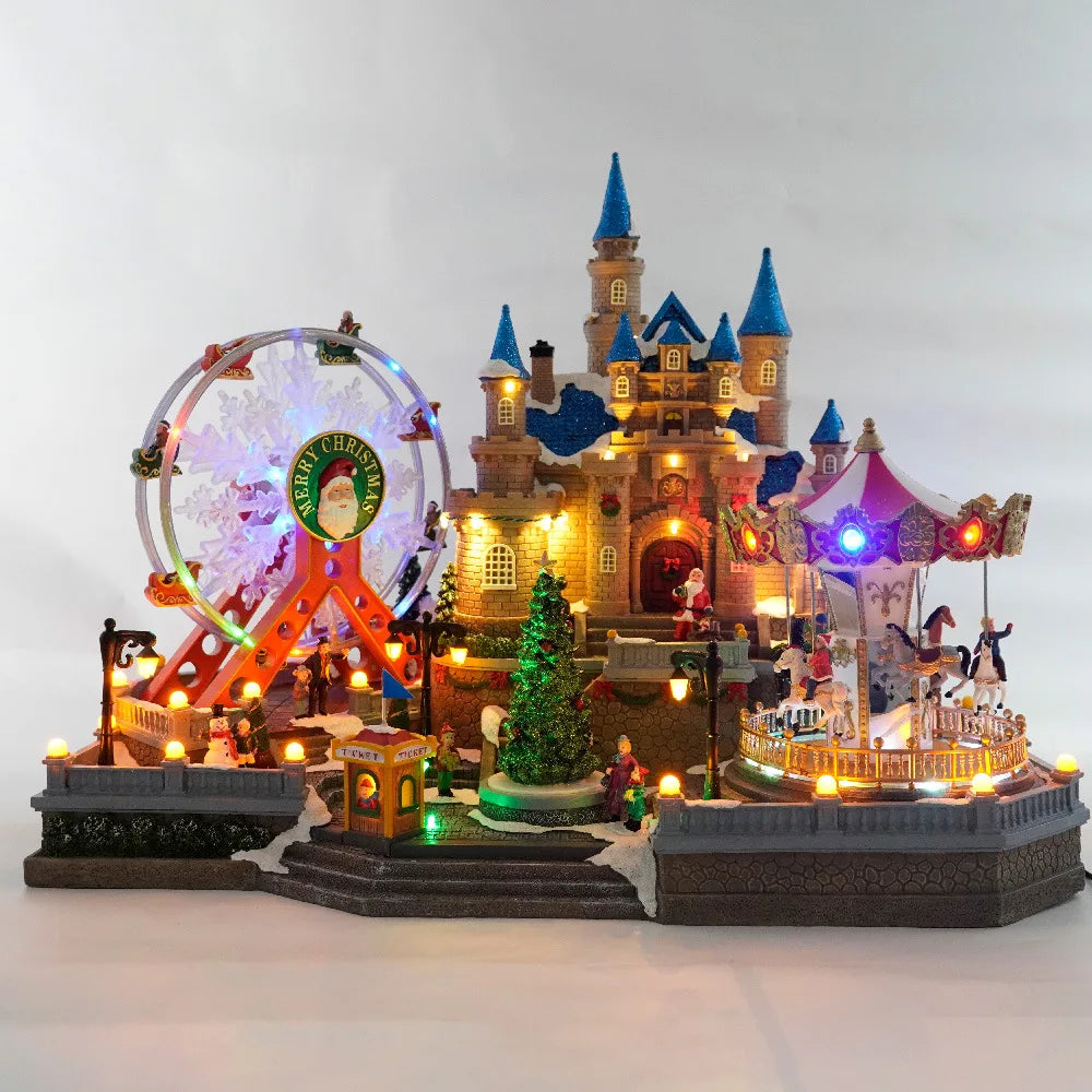 Music house European castle amusement park Christmas decorations holiday gifts ornaments lanterns lighting fixtures
