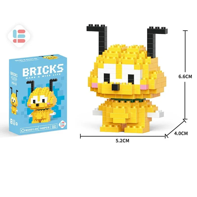 Disney LiLo Stitch Toys Building Blocks Pokeman Pikechu lega Anime Cartoon Character Model