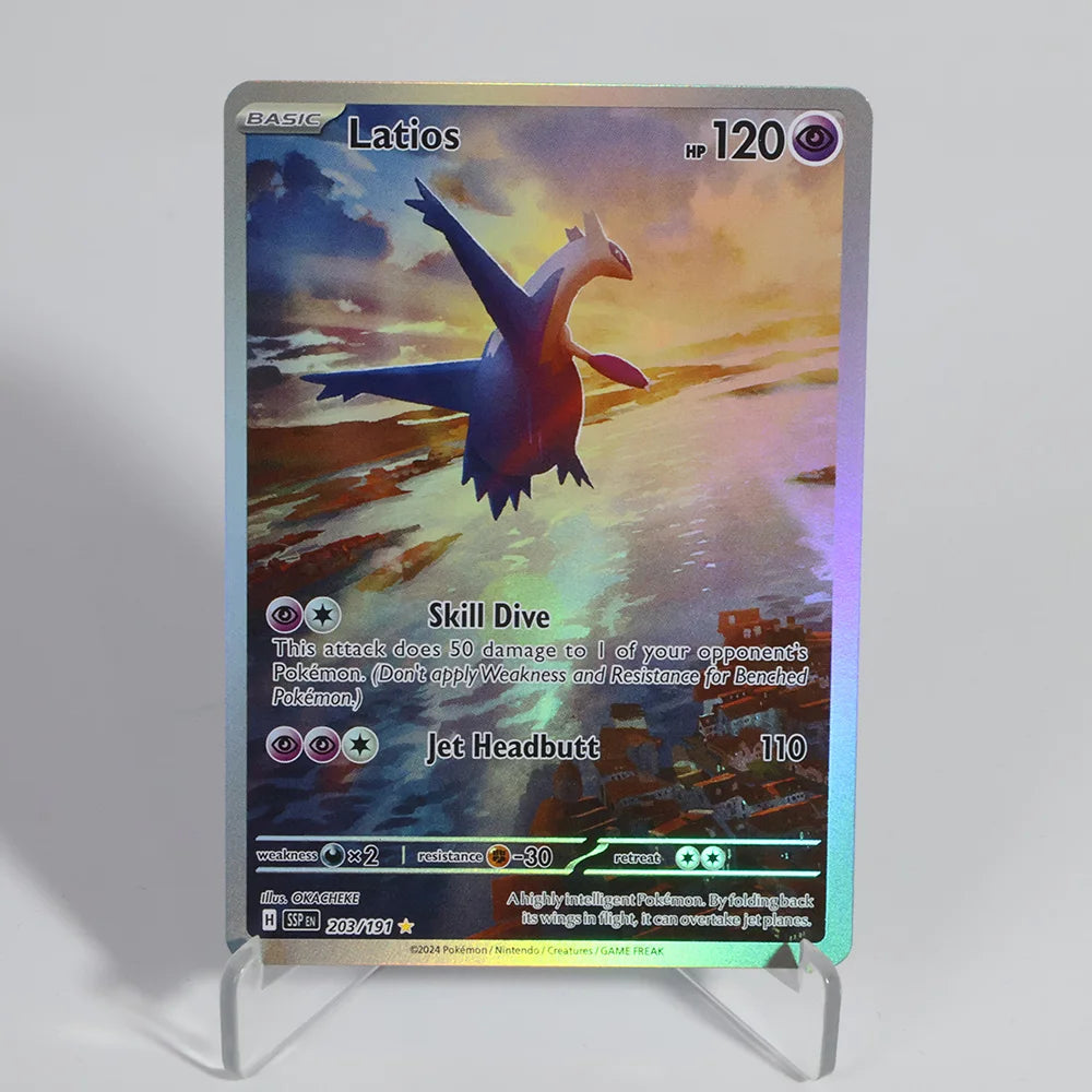 PKM Foil Proxy Cards Latios & Pikachu Greninja Holographic Game Trading Collection