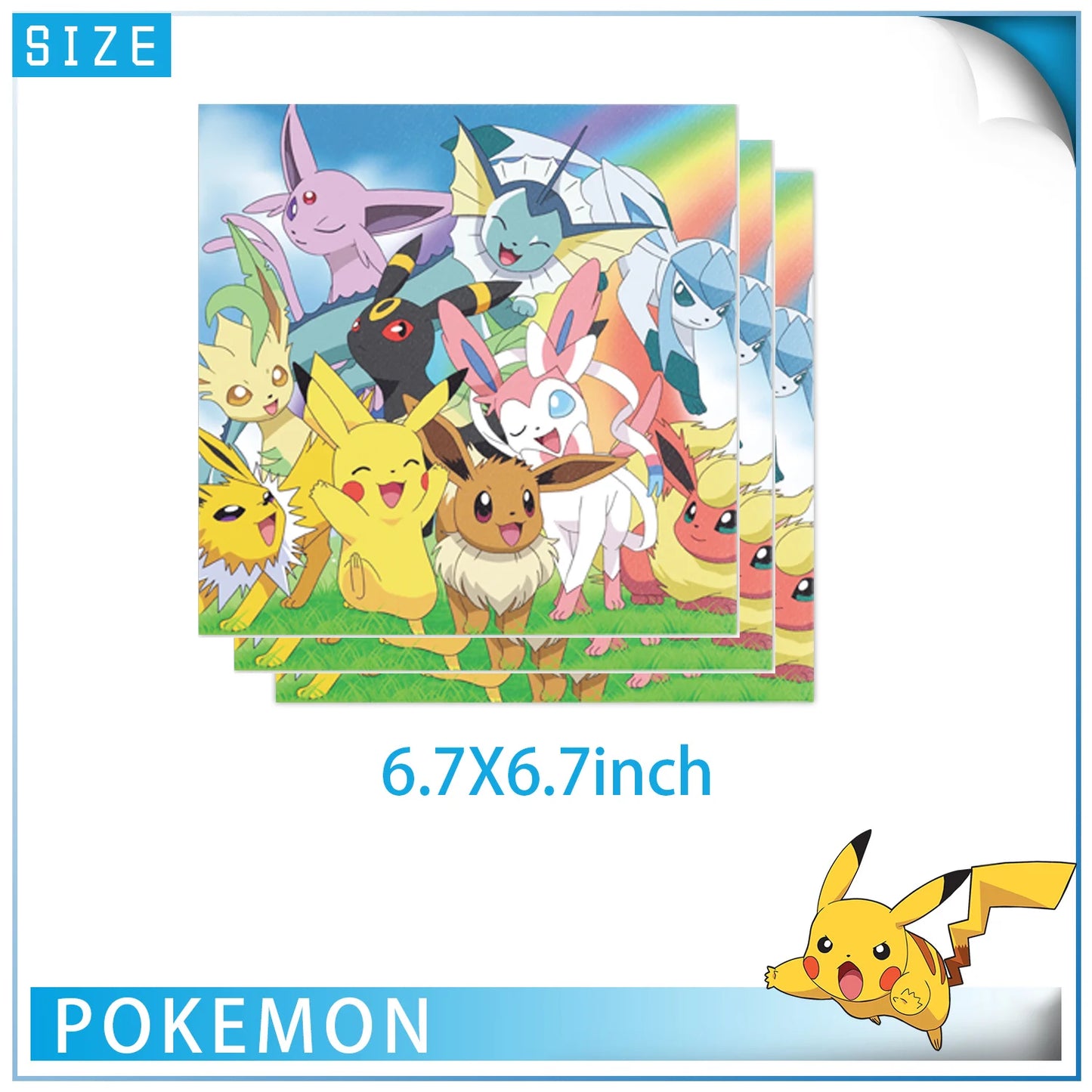 Pikachu Birthday Party Supplies Pokemon Decorations Favor Gifts - Foil Balloons Disposable Stickers Bracel Banner for Fan Events