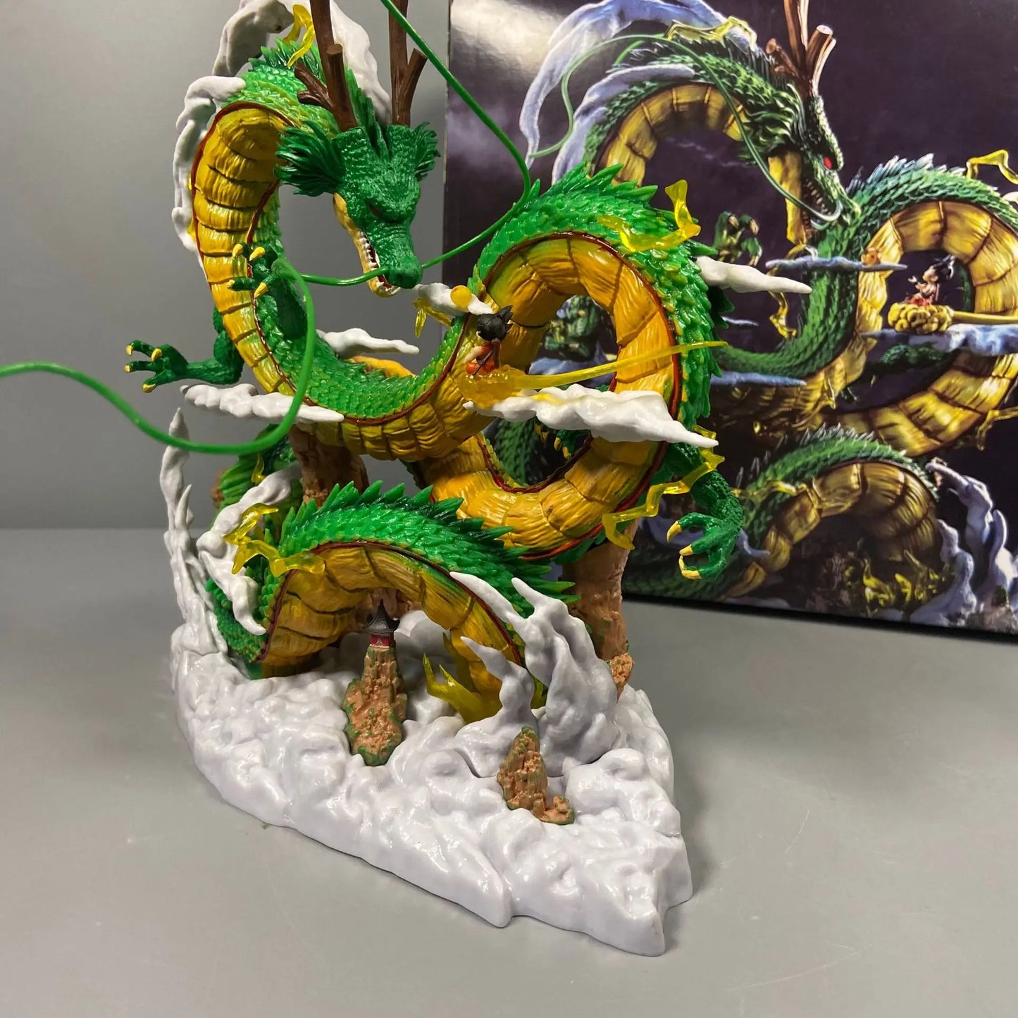 24cm Dragon Ball Anime Figure Shenron Figure Goku And Shenron Figurine Model Pvc Doll Collection Toy