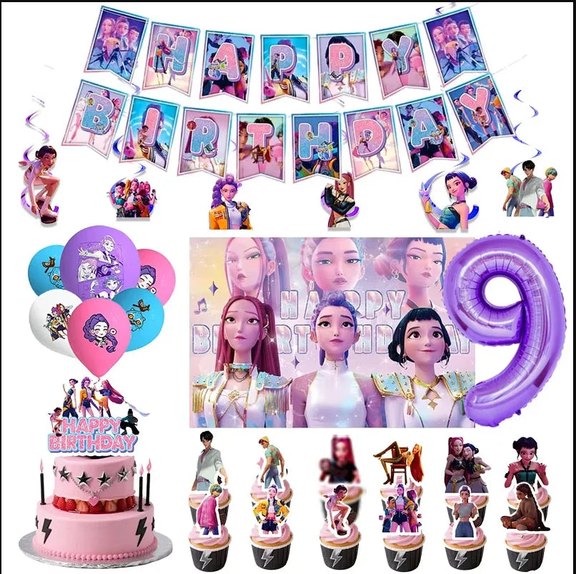 Kpop Demon Hunter Birthday Gift Bag Paper Box Party Favors Goodie Filler Candy Box Storage Party Supplies
