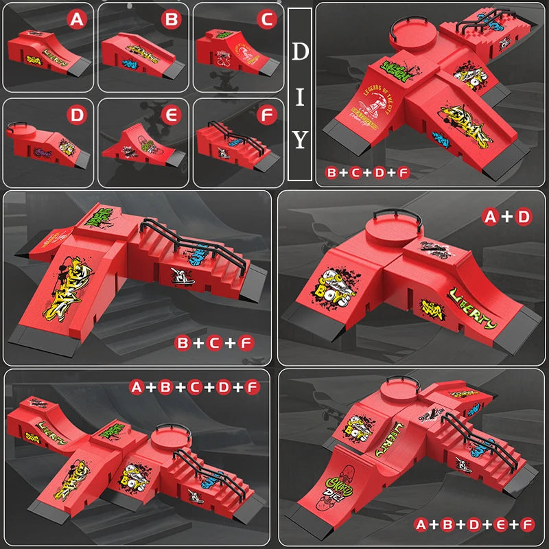 Children Finger Sports Toys Finger Skateboard Game Park Site Set Gift Toys