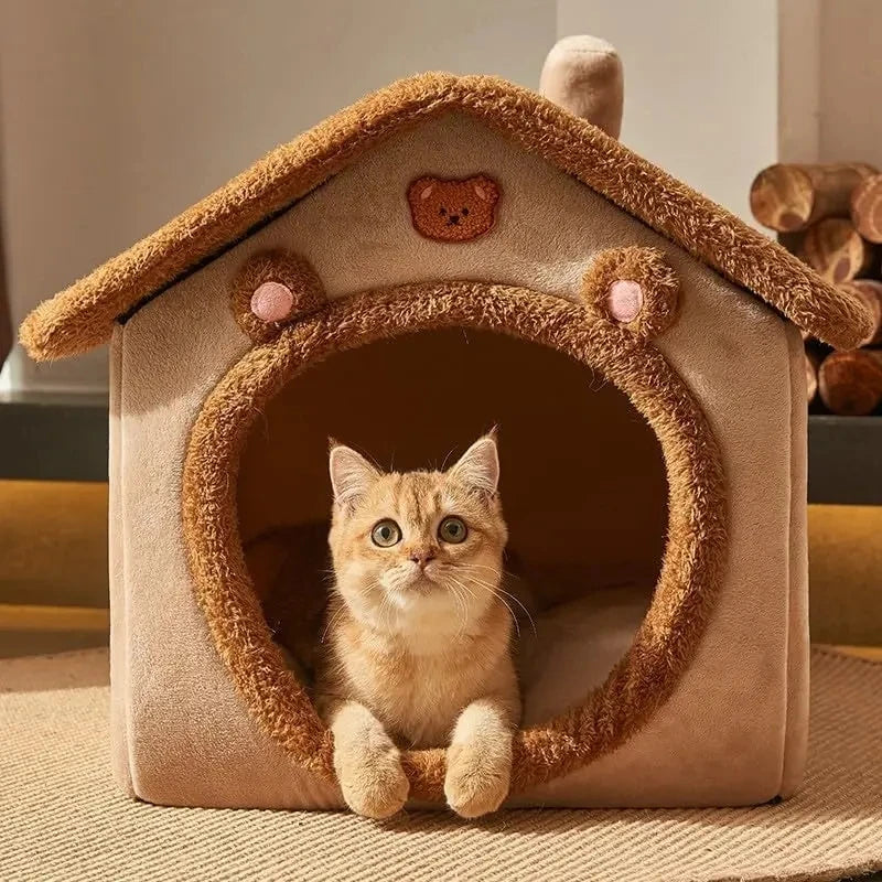 Winter Foldable Pet House Removable Washable Cave Sofa Pet Bed For Small Dogs And Cats