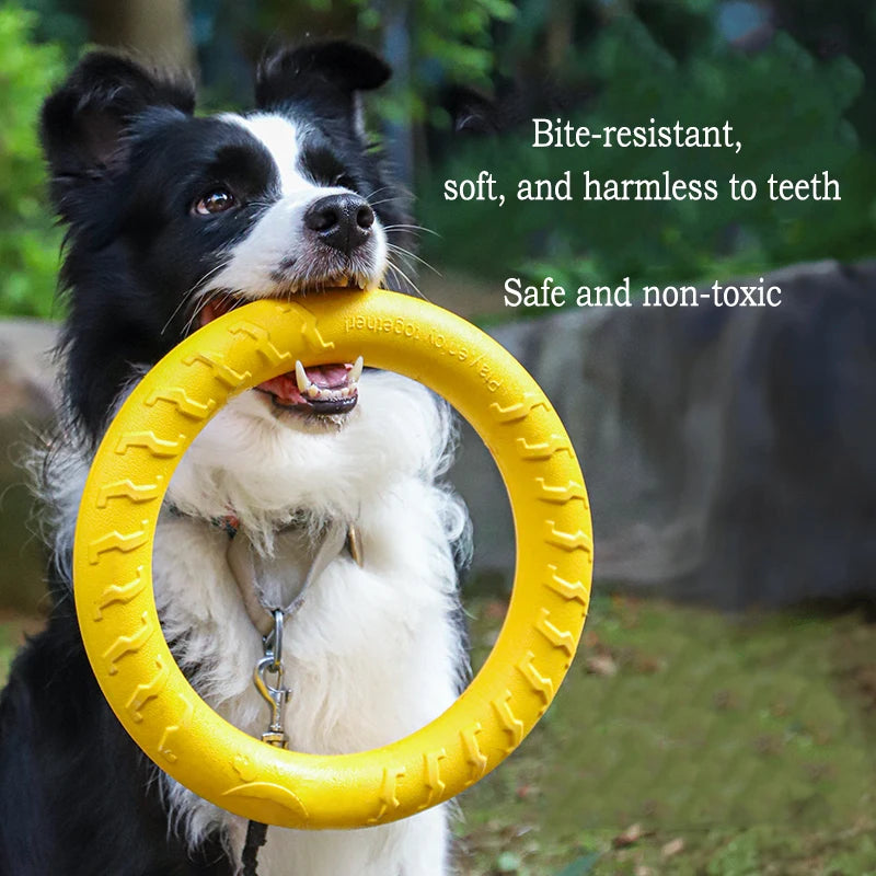 EVA Durable Dog Toys 4 Pack  Flying Disc + Ball + Tug Rope for Puppy&Adult Dogs  Chew-Proof