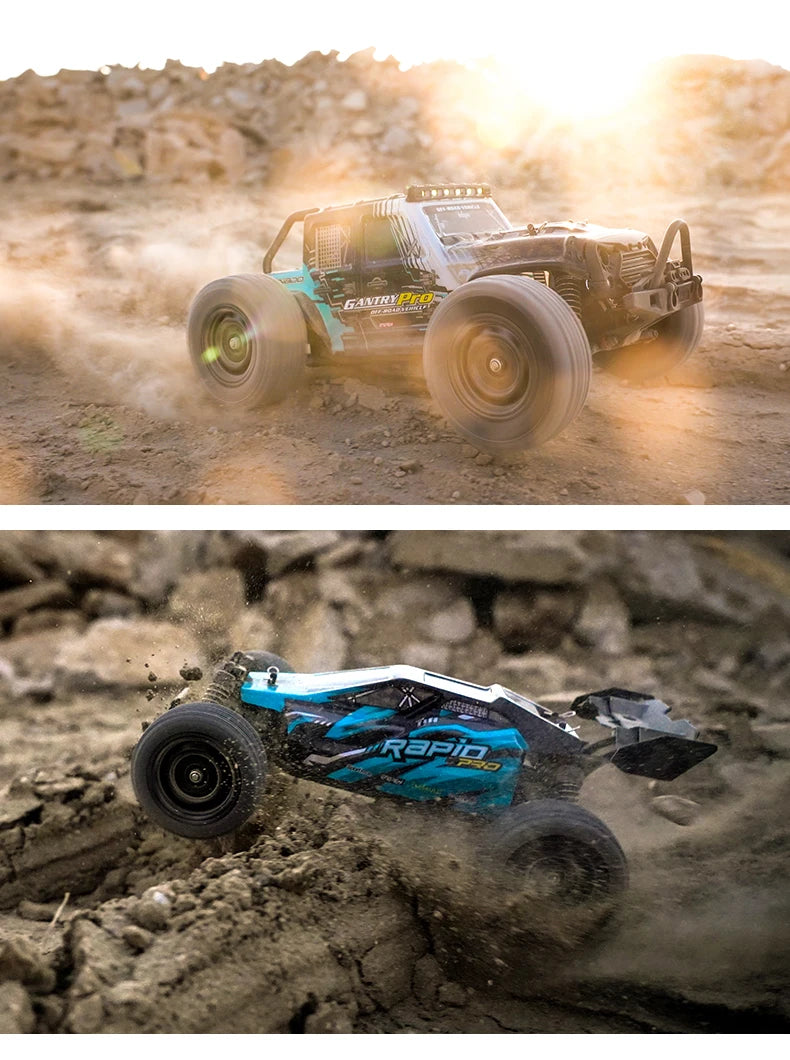 70KM/H Professional RC Car: Brushless Motor, 1:16 Scale 4WD High-Speed Off-road Climbing Vehicle W LED Light