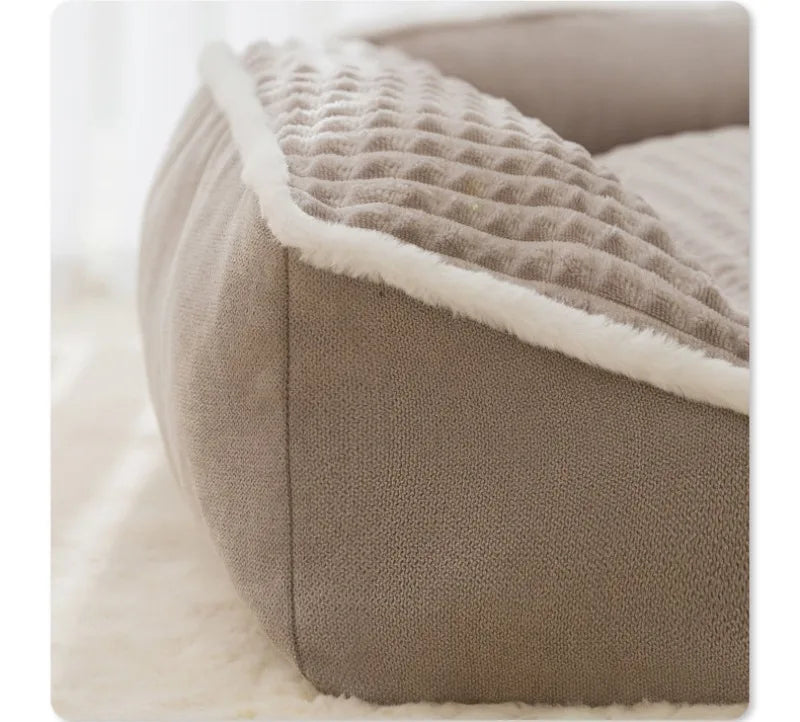 Dog Cat House Warm Thick Shape Plush Cushion Pet Washable Soft Dog Beds Mats