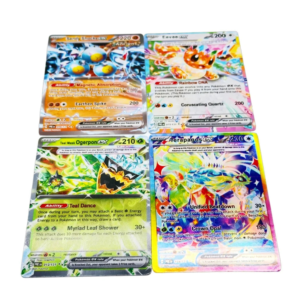 Prismatic Evolutions Pokemon Card Game Cartoon English Booster Battle Transaction Card