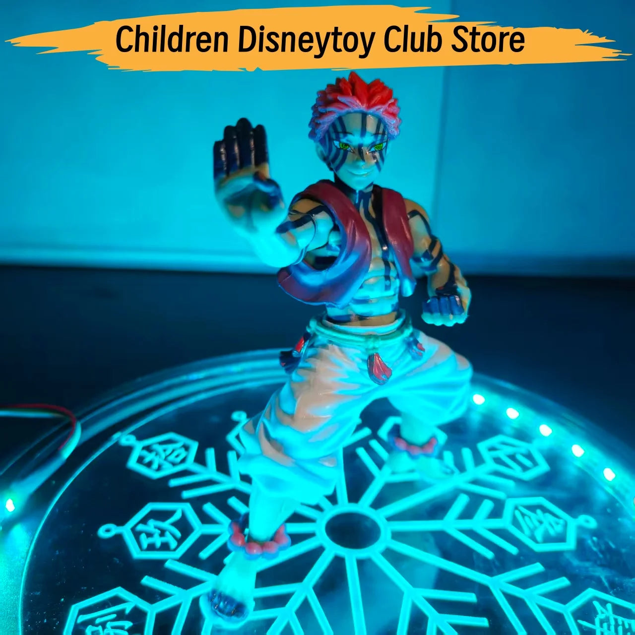 Demon Slayer Infinity Castle Anime Akaza Compass Needle Skill Action Figures & Lamp DIY Collection