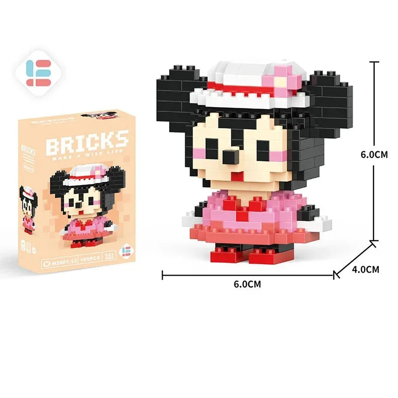 Disney LiLo Stitch Toys Building Blocks Pokeman Pikechu lega Anime Cartoon Character Model